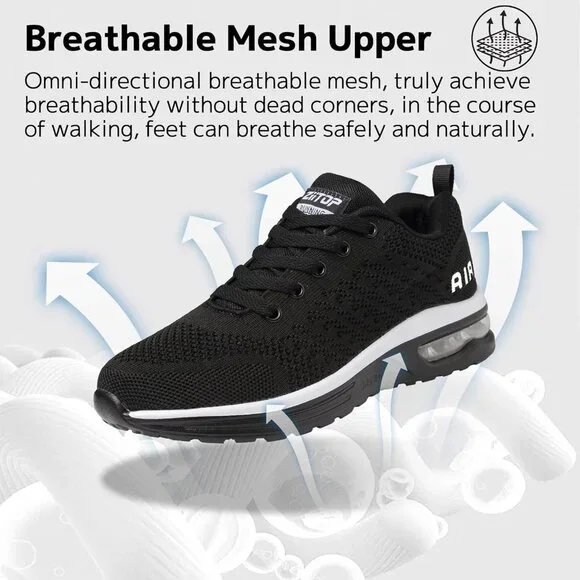 Womens Running Lightweight Air Cushion Walking Tennis Shoes for Women Fashion - Picture 2 of 7